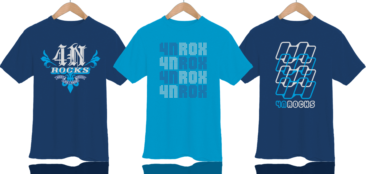 Set of designs for t-shirts for 4Networking