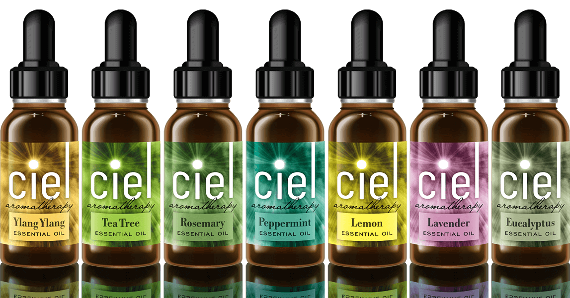 'Ciel' branded essential oil bottle range