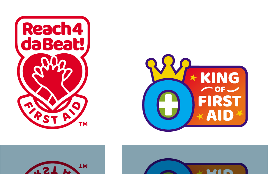 Logos for Reach 4 da Beat and King of First Aid