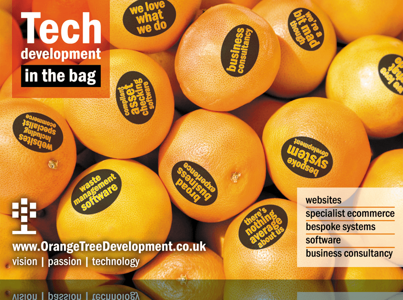 Press advertisement for Orange Tree (a digital technology company)